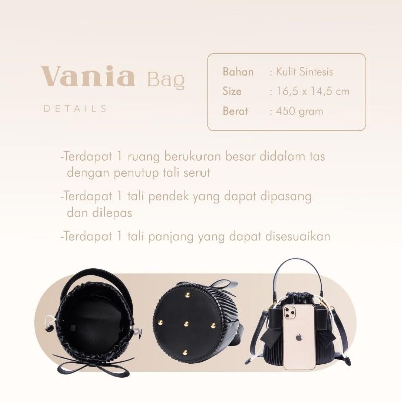 VANIA BAG JIMS HONEY ORI TAS SELEMPANG WANITA CUTE IMPOR FASHION CEWEK KOREA HAND SLING BUCKET CANTIK JIMSHONEY