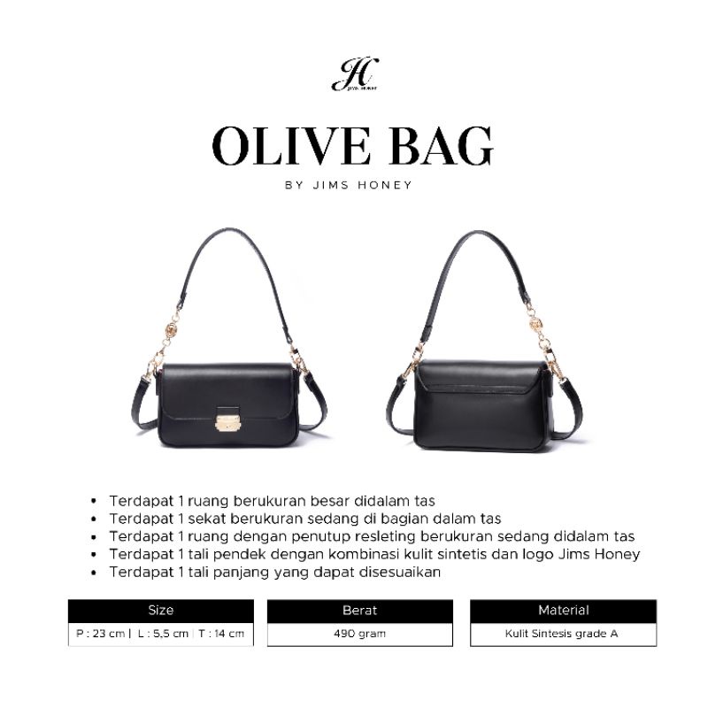 OLIVE BAG JIMSHONEY TAS DAILY HARIAN SLEMPANG TENTENG SHOULDER RECOMMENDED TERBARU IMPORT