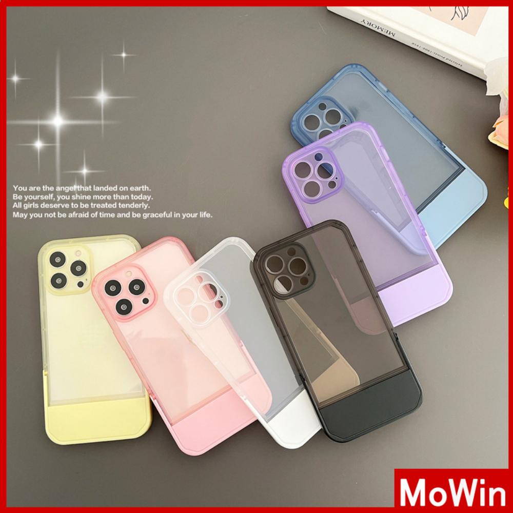 iPhone Case Silicone Soft Cover Folding Stand Clear Candy Color Airbag Shockproof Camera Cover Protection Compatible For iPhone 11 iPhone 13 Pro Max iPhone 12 Pro Max iPhone 7 Plus