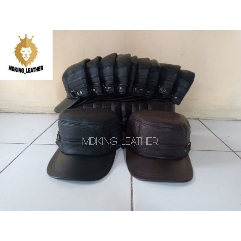 Topi kulit / topi komando kulit