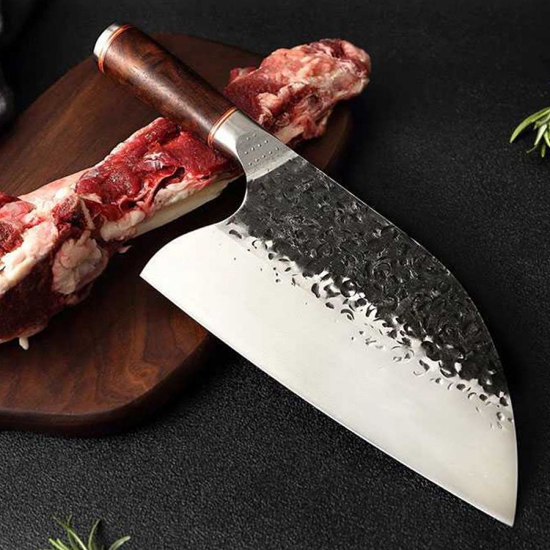 Pisau Dapur Tajam Memasak Daging Golok Koki Chef Knife Carbon steel