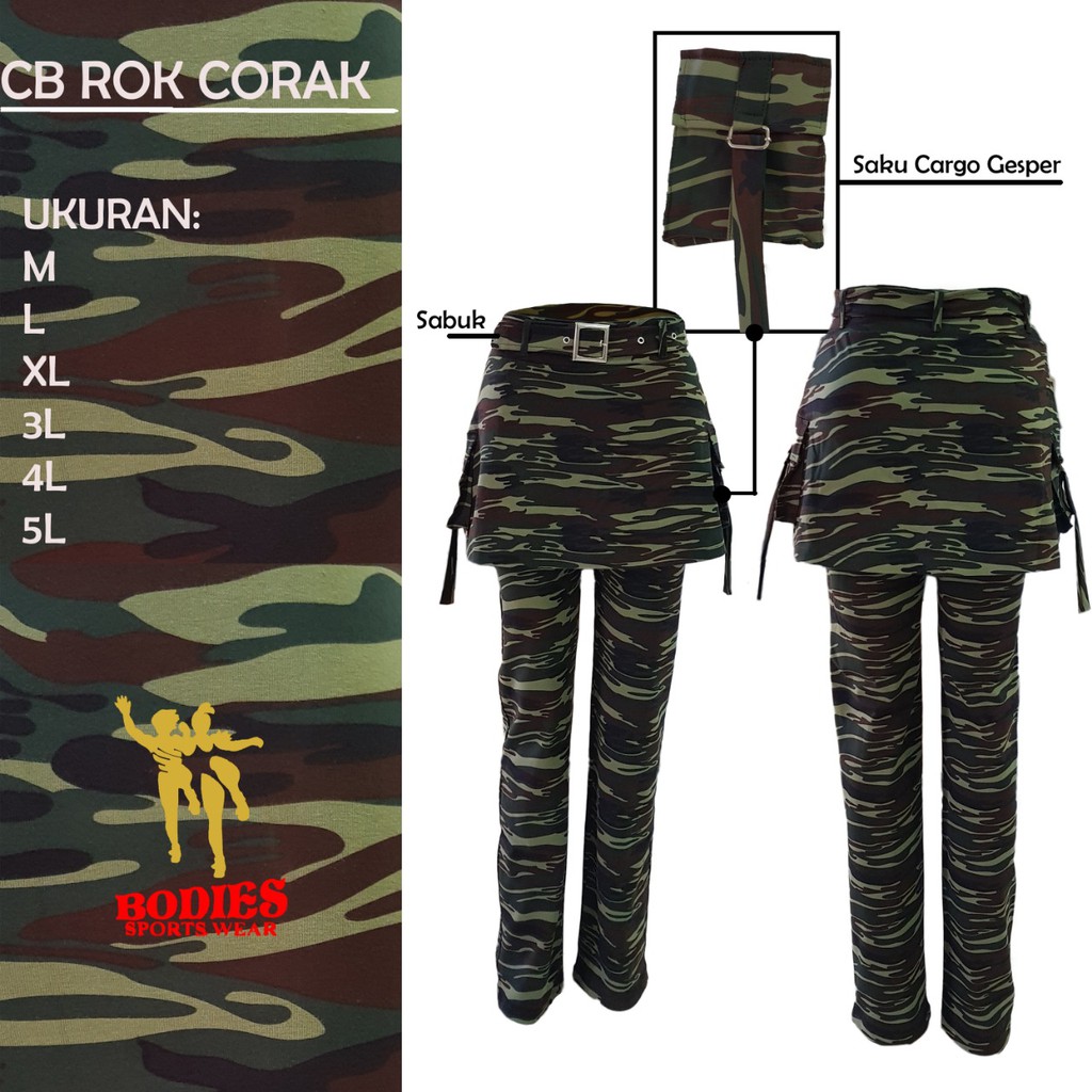 Celana Senam Rok Loreng Atisa Sportswear