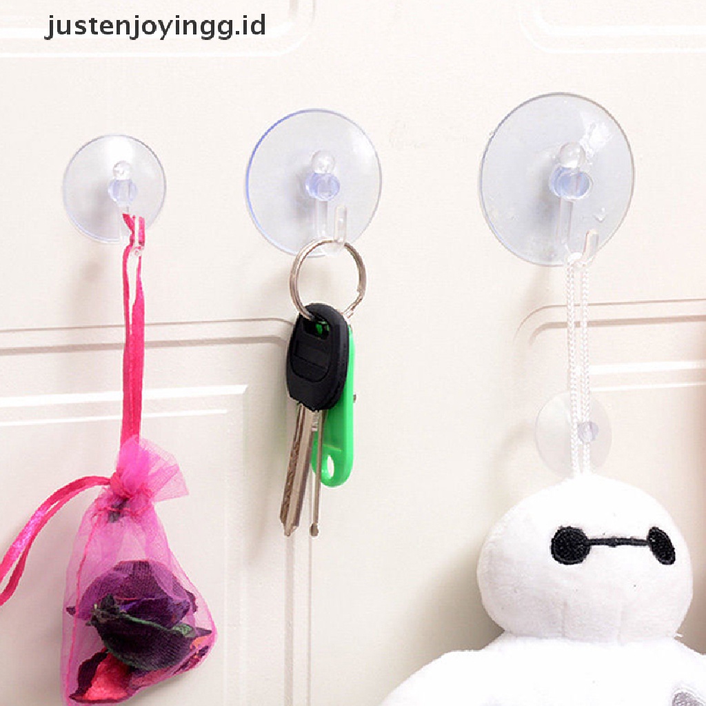 Kait Gantungan Dinding Model Suction Cup Warna Transparan Untuk Dapur / Kamar Mandi