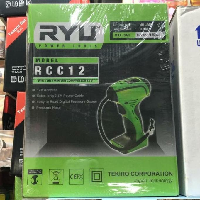 Ryu Alat pompa ban mini air kompresor 12 Volt
