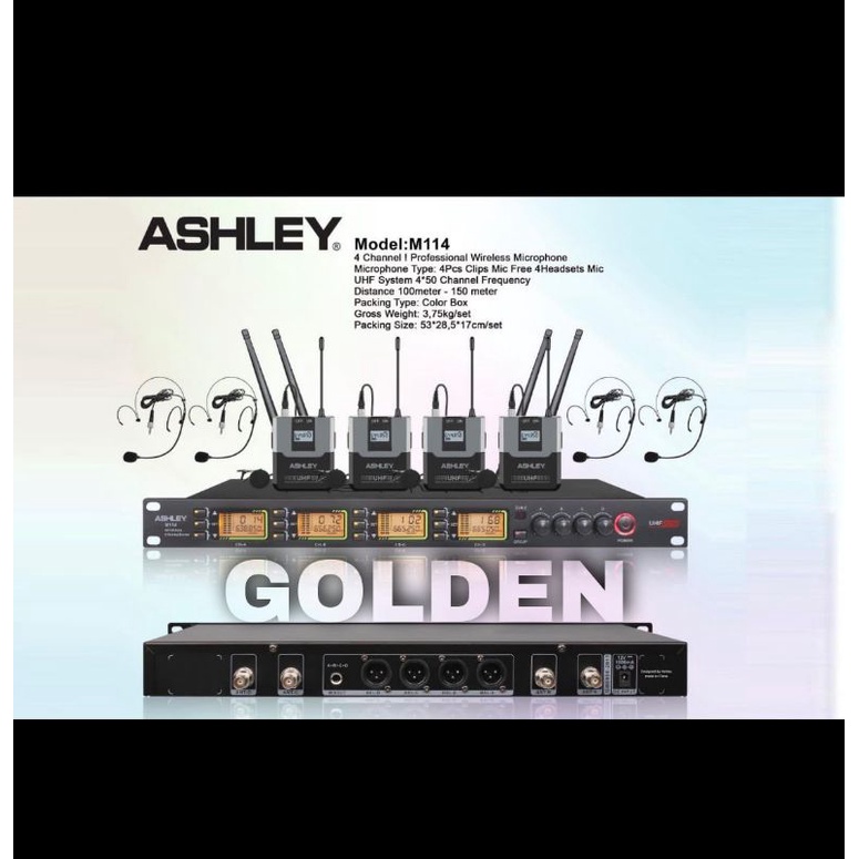 Mic Wireless ASHLEY M114 Clip On - headset