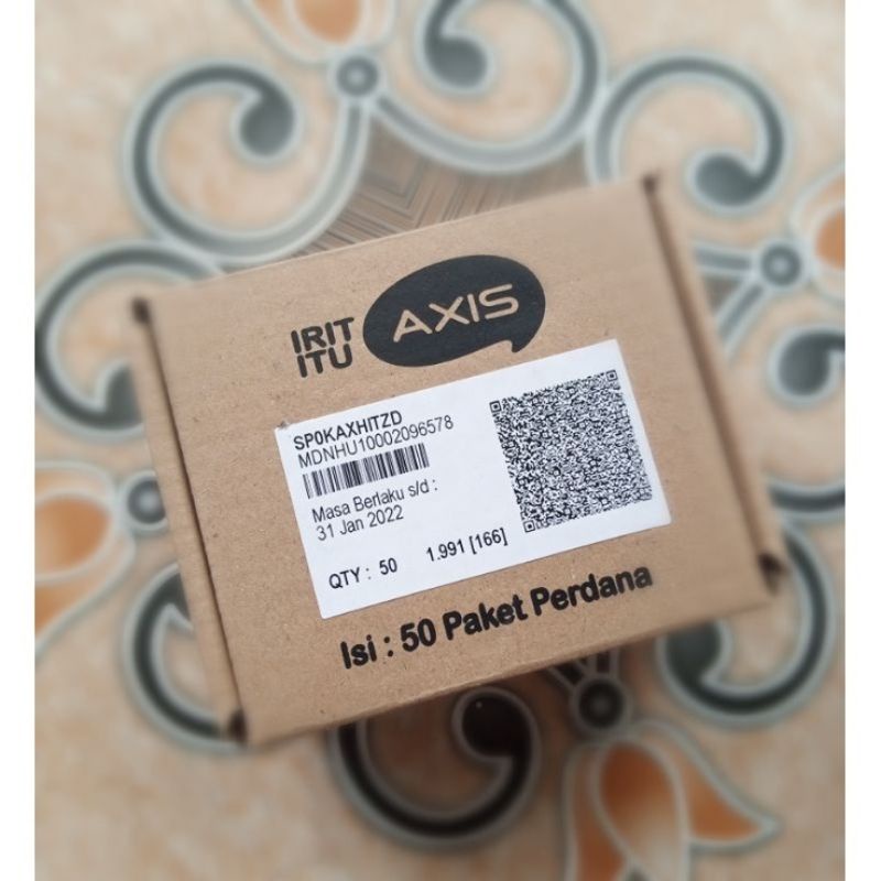 NEW SEGEL 1 box (50pcs) Kartu Perdana Axis 0k Nasional exp Januari 2022