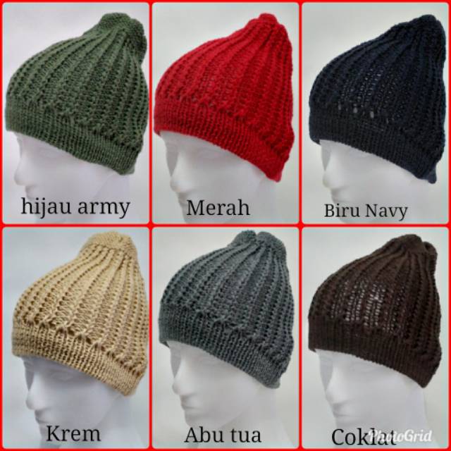 ☆ KUPLUK BEANIE RAJUT Anak dan dewasa