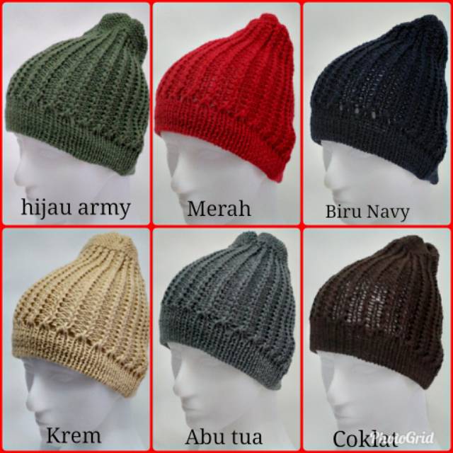 ☆ KUPLUK BEANIE RAJUT Anak dan dewasa