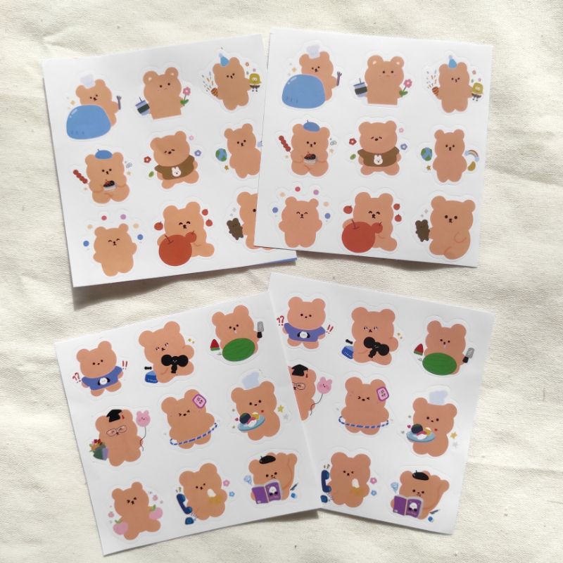 

Bear sticker 18 pcs