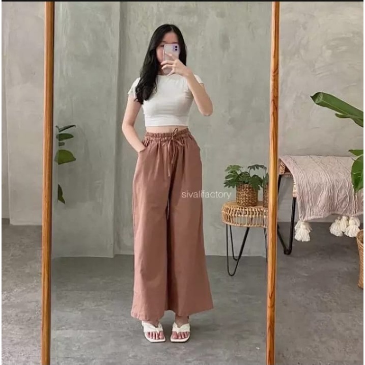 PROMO  CELAN KULOT UNIQLO TALI RAYON HALUS TALI PINGGANG CELANA SUPER MURAH DARI KONVEKSI LANGSUNG