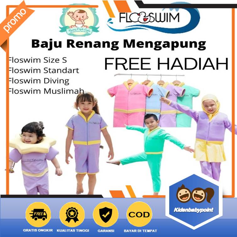 (BISA COD)FREE GIFT  Cuddleme Floswim  Goswim / Baju Renang Apung / Floating swimsuit