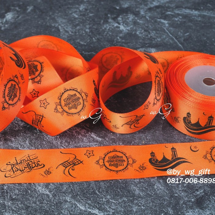 

Pita Idul Fitri -GrossGrain-Orange Tua- B;Lebar 3.8cm ; Pjg 20yard