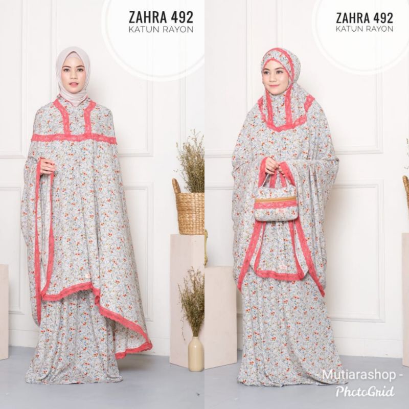 MUKENA ZAHRA 2 in1 kode 492 ORI Alena mukena