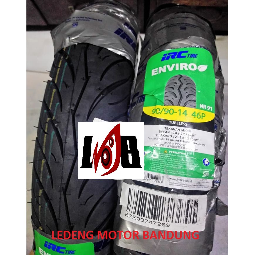 IRC 90/90-14 NR91 Enviro Tubeless Ban Motor Matik Eco Tire Matic