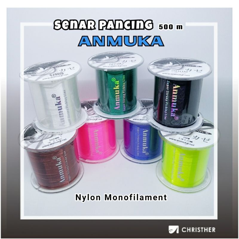 Senar Pancing Nylon ANMUKA 91002 Original +/- 500 m Color / Senar Pancing Nylon Monofilament Fishing