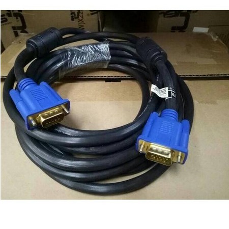 Kabel VGA TO VGA 5M 5 M 5 Meter Plat Gold Bagus Dan Jernih