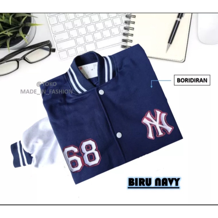 Jaket Baseball NY 68 / Jaket Bomber Varsity Baseball NY 68 / GRATIS ONGKIR