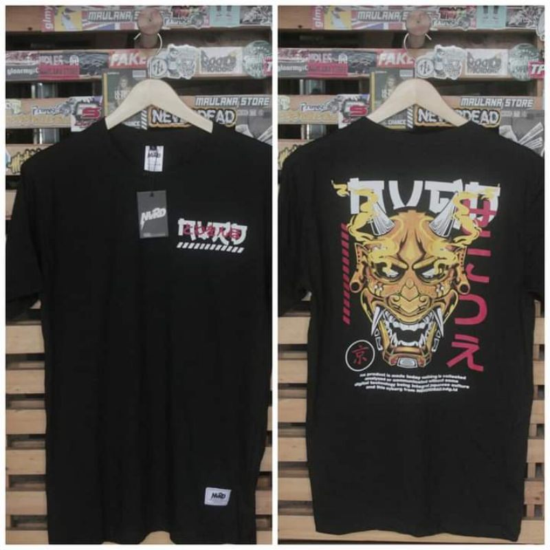 KAOS ORIGINAL NEVERDEAD MOTIP JAPANESE, KAOS DISTRO KAOS COWO KAOS PRIA