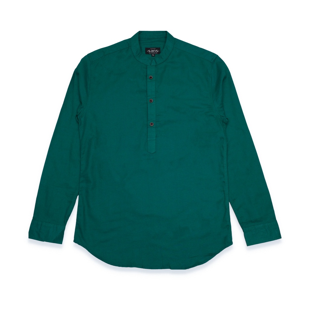 TERPOPULER Baju Kemeja Koko Shanghai DARK GREEN E-1411E