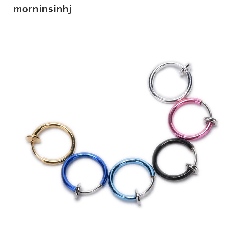 Mornin 2pcs Cincin Tindik Hidungbibirtubuh Gaya Punk Untuk Priawanita