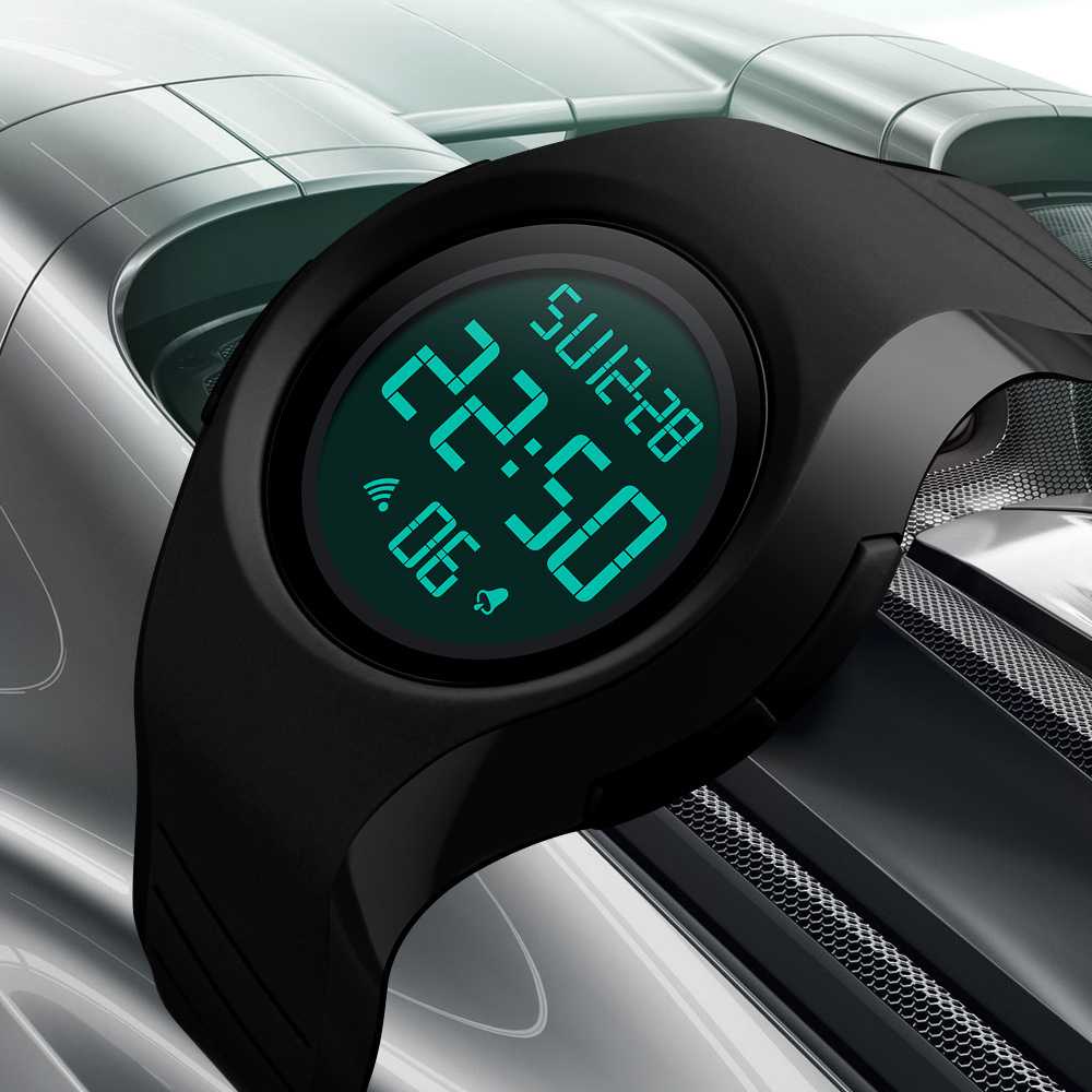 Jam Tangan Pria Cowok Water Resistance Digital Unik Terbaru Hitam