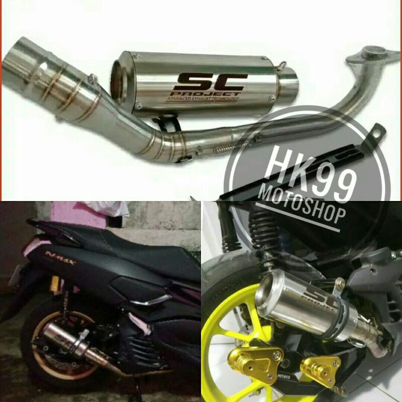 Knalpot SC Project Aerox Nmax PCX ADV Vario Lexy Scoopy Beat Mio Spin Not R9 Best3 WRX CLD Proliner