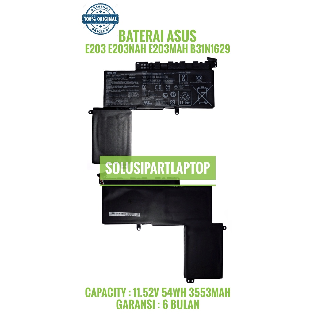 Baterai ORIGINAL Asus E203 E203N E203NA E203MA X203N X207N B31N1629