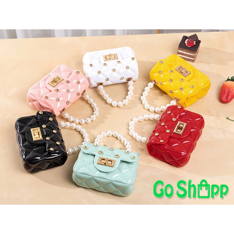 Tas Jelly Mini Diamond Import - Jelly Bag Mutiara Diamond - Jelly Bag Mini Fashion Korea [JL04]