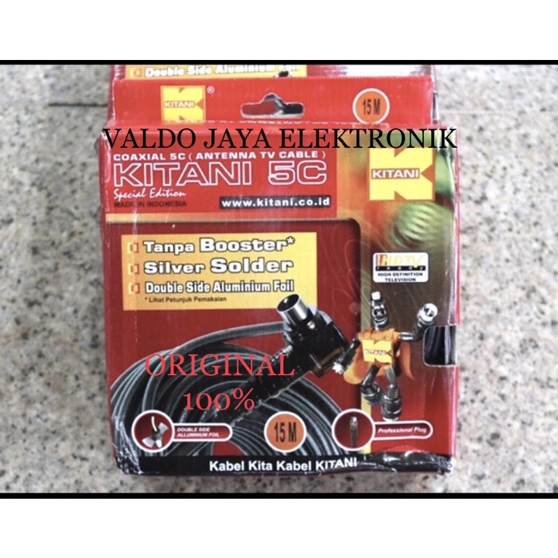 KITANI Kabel Antena TV 15 meter ORIGINAL Kabel TV 15 Meter