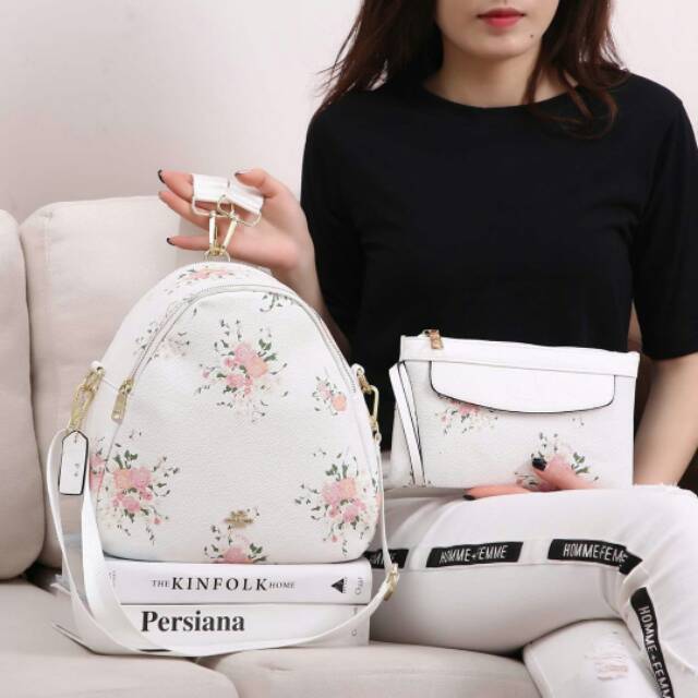 Tas Wanita Tas Ransel #A3128 Ransel Coach 3 Fungsi