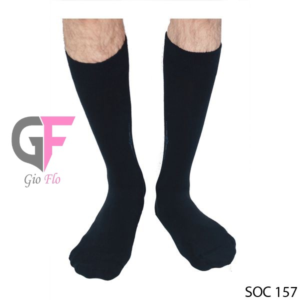 GIOFLO Kaos Kaki Panjang Pria Rajut Abu Tua Dark Grey / SOC 157