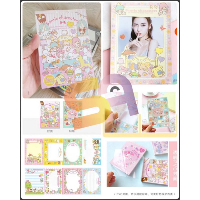 

MEMO/NOTE BOOK SANRIO FULL COLOR 128 HALAMAN, HELLOKITTY MYMELODY CINNAMONROLL TWINSTAR