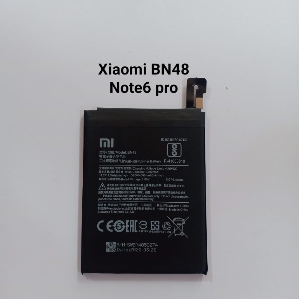 Baterai Xiomi Redmi Note 6 pro Bn48 Original