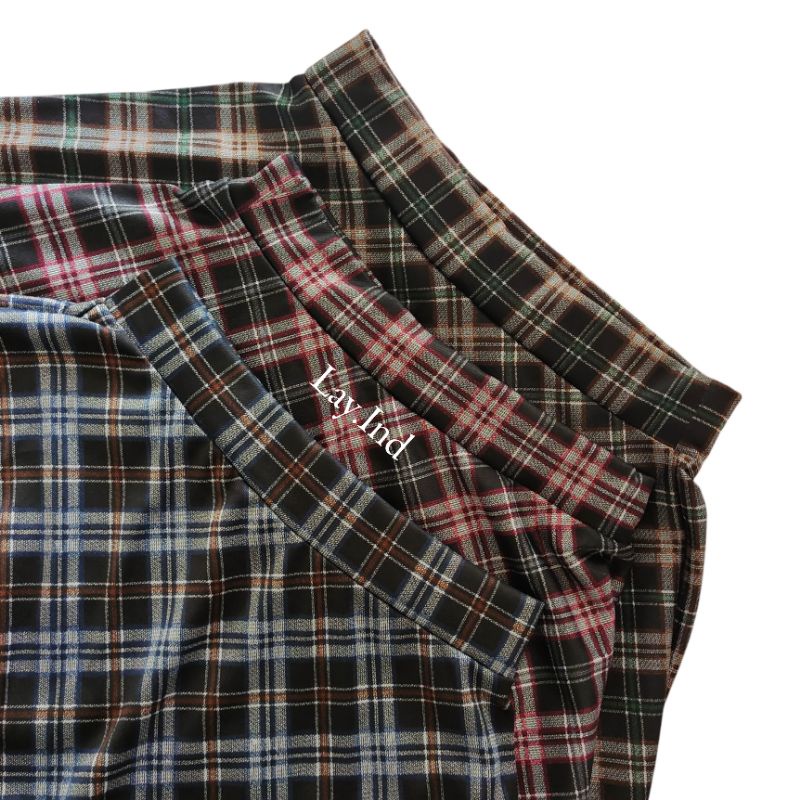 Rok Denim Aquila Tartan // Rok Payung Terbaru // Rok Muslim