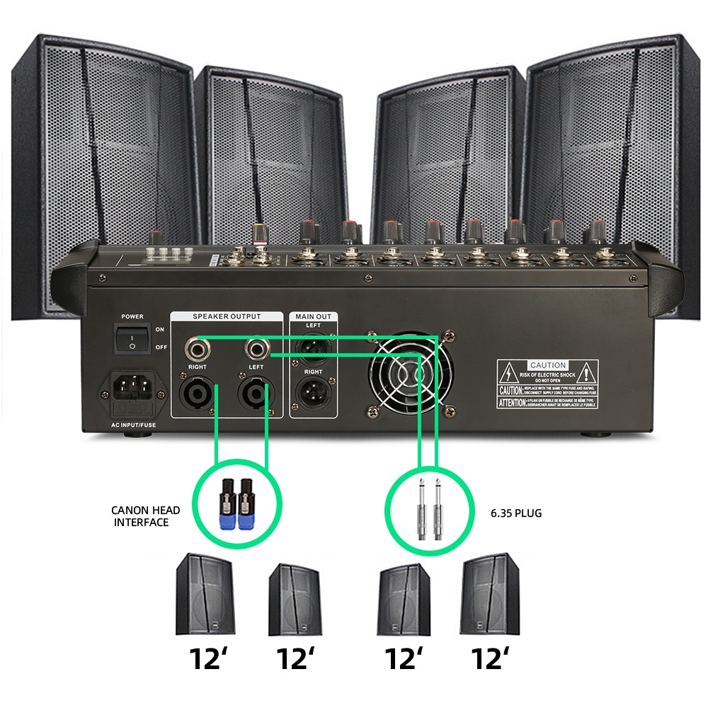 Mixer Audio Profesional Y PMX802D 8 sound strip built-in 650 watt power amplifier * 2 saluran 16DSP Layer 2 Equalizer Mendukung pemutaran Bluetooth/USB/MP3/PC Peralatan bernyanyi luar ruangan KTV