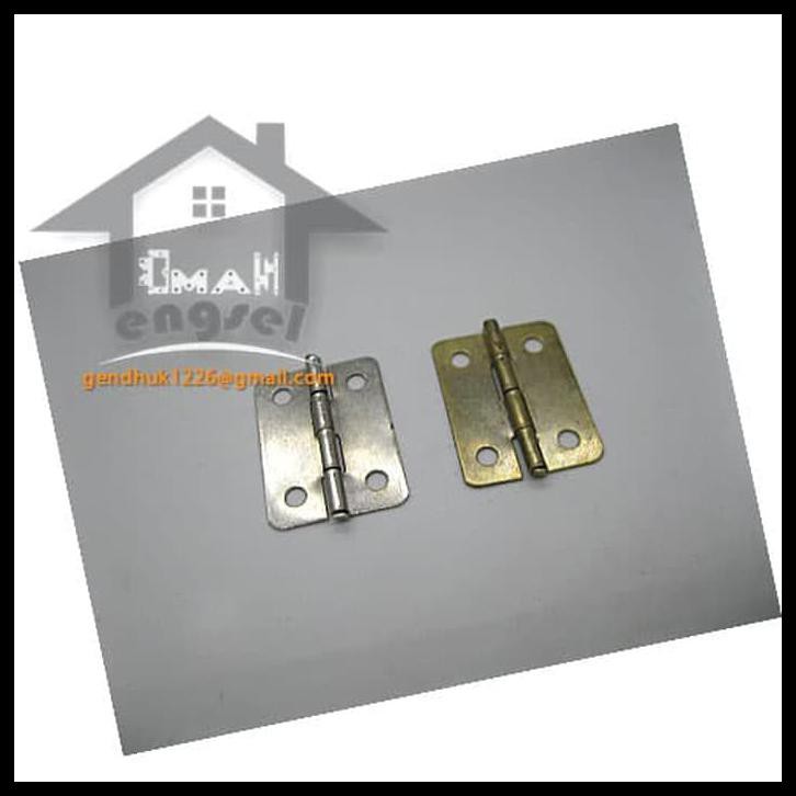 Engsel Mini / engsel kecil ujung tumpul/ engsel kotak perhiasan /hinge - Emas