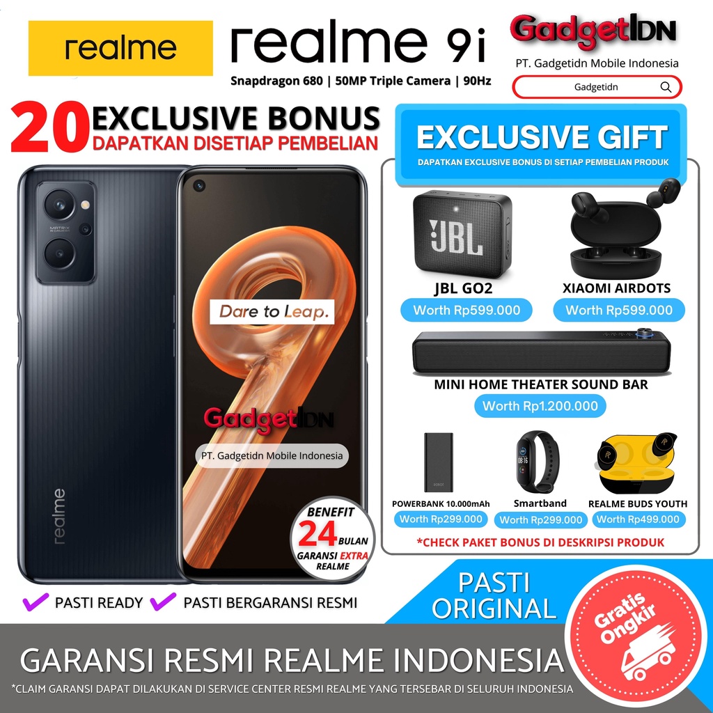 REALME 9i 6/128GB 4/64GB GARANSI RESMI REALME