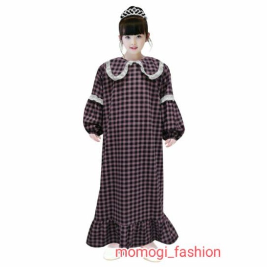 MOMOGI- GAMIS JASMINE / GAMIS ANAK PEREMPUAN LENGAN ALADDIN/ Usia 5-10th