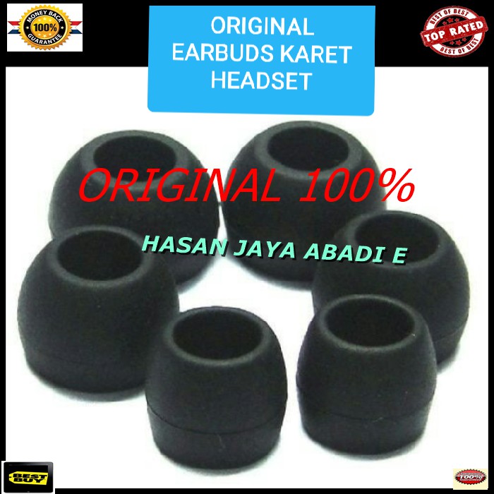 J98 Earbuds silicon karet earphone hf busa headset handsfree kuping telinga ear earbud sepasang