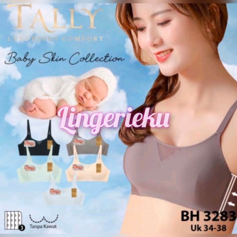 Tally 3283 BH Bra Wanita Super Lembut Baby Skin Busa Tipis Tanpa Kawat