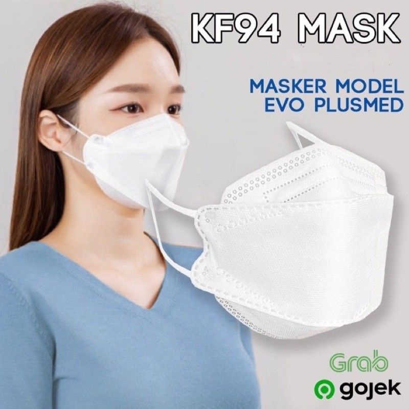 (ISI 10) MASKER KF94 KOREA MASKER KF94 HITAM / PUTIH MASKER KF94 HITAM MASKER KF94 WARNA