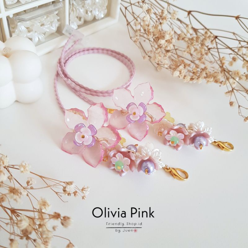 STRAP MASKER HIJAB  2 IN 1 OLIVIA  / KALUNG MASKER / TALI MASKER / LANYARD MASK STOPER 2IN1