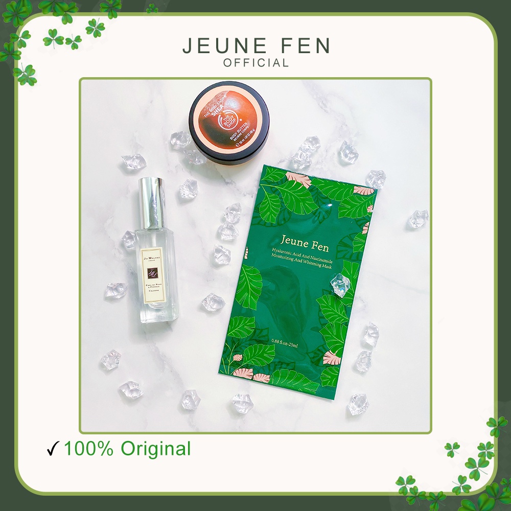 100% ORI JEUNE FEN Hyaluronic Acid and Niacinamide Moisturizing Whitening Mask