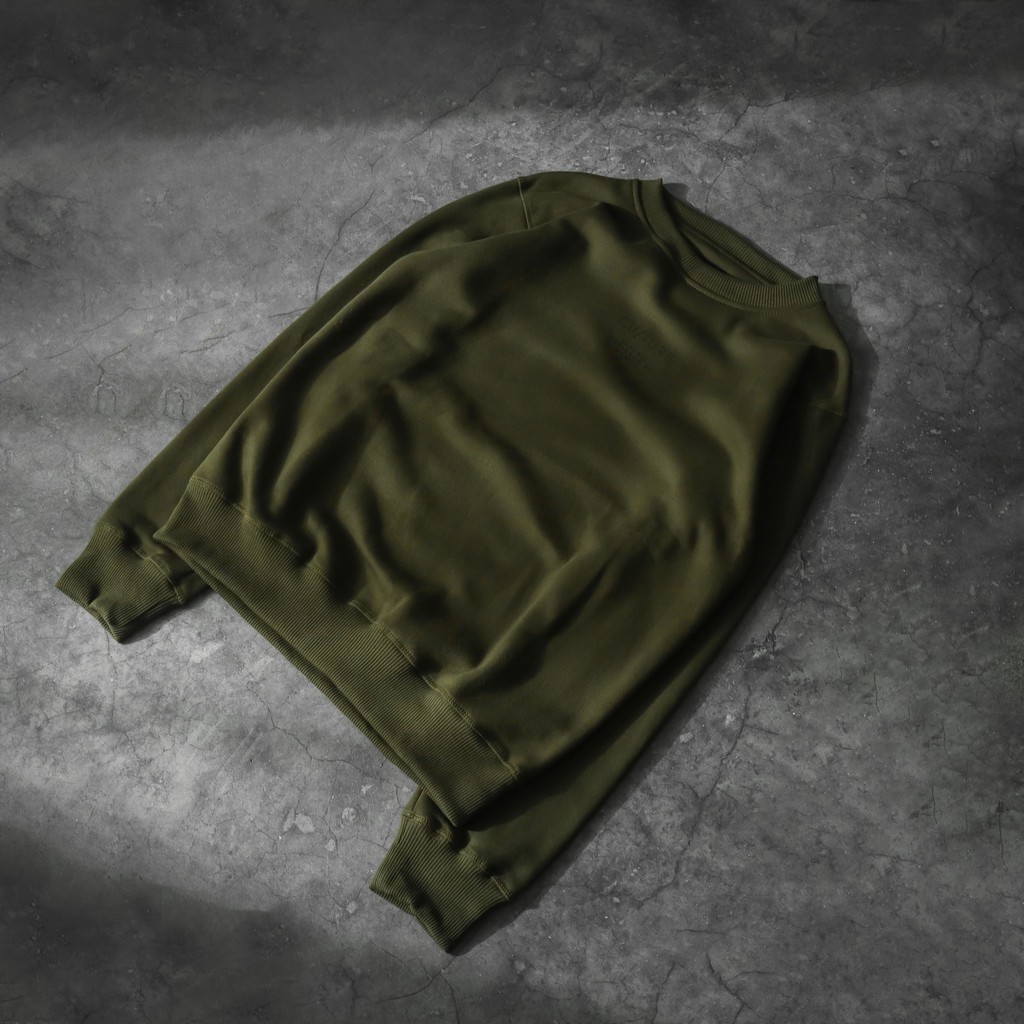 CULTURE BASIC | CREWNECK OLIVE BUNDLING ( WAISTBAG + DOMPET + CREWNECK)