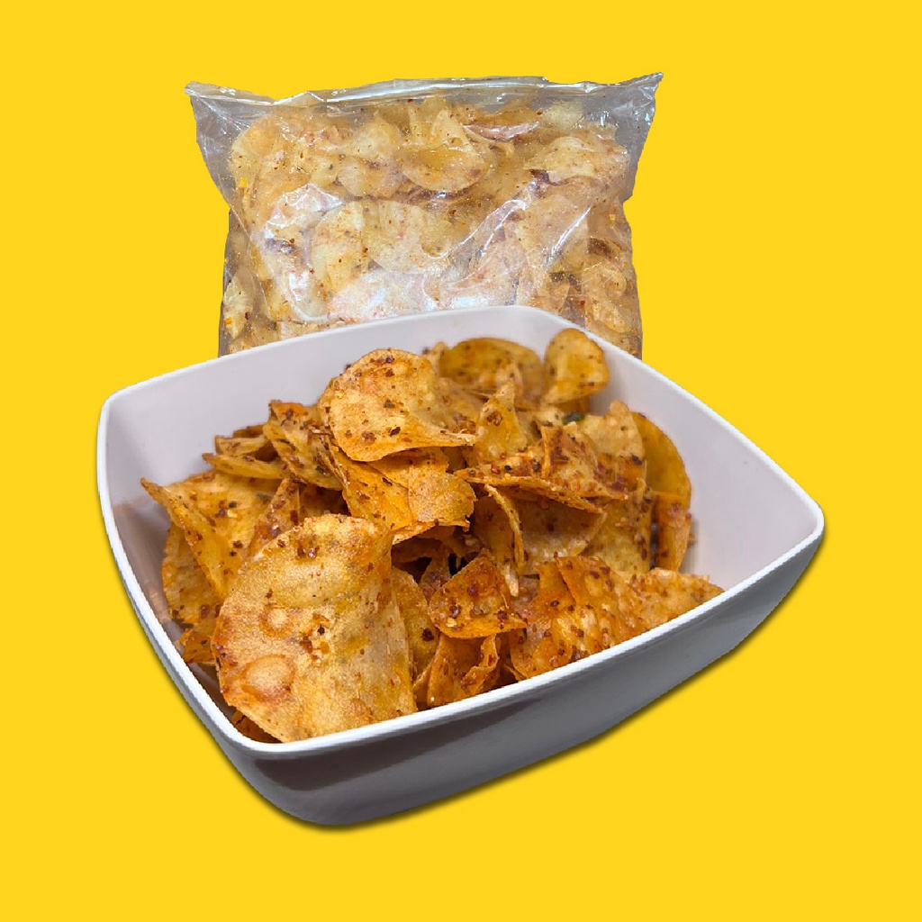 

KERIPIK SINGKONG PEDAS 500gr - Cemilan Pedas