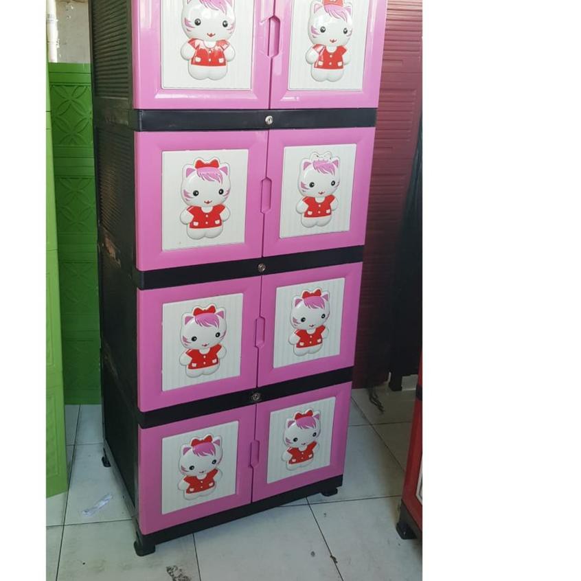 Lemari Plastik Hello Kitty 4 Susun - LEMARILA