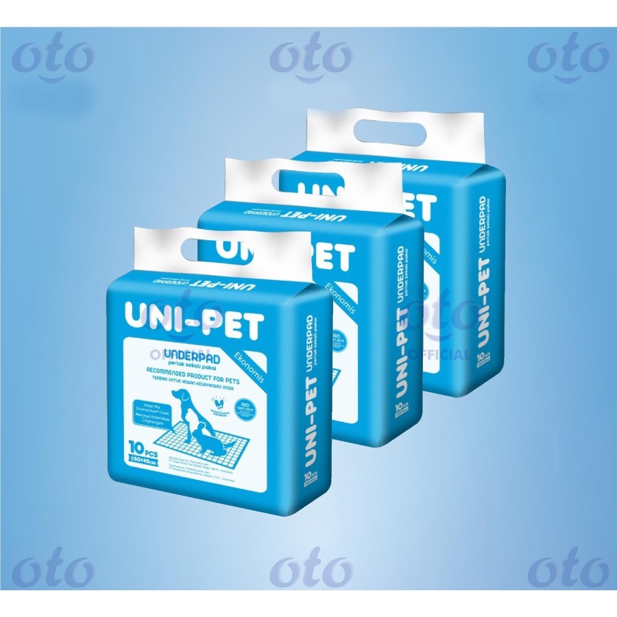 UNI PET Underpad Perlak 60x45 Original 100% untuk Pet Peliharaan Kesayangan Anda