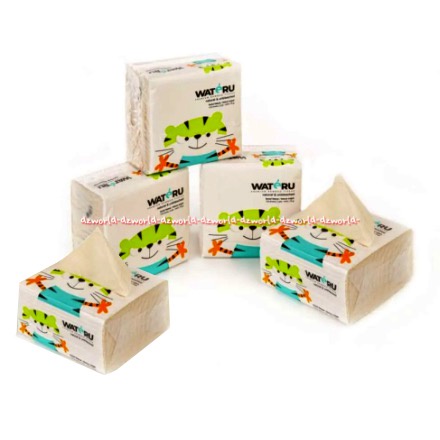 Wateru Natural &amp; Unbleached 150sheet 2ply Premium Bamboo Tissue Coklat Natural Tisu Wajah Wateru Bambu