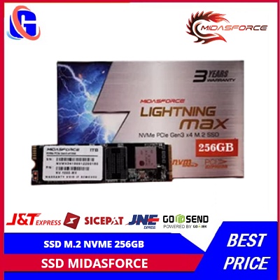 SSD M.2 NVME 256GB MIDASFORCE M2 NVME 256GB MIDAS PCIe Gen3 x4 SSD