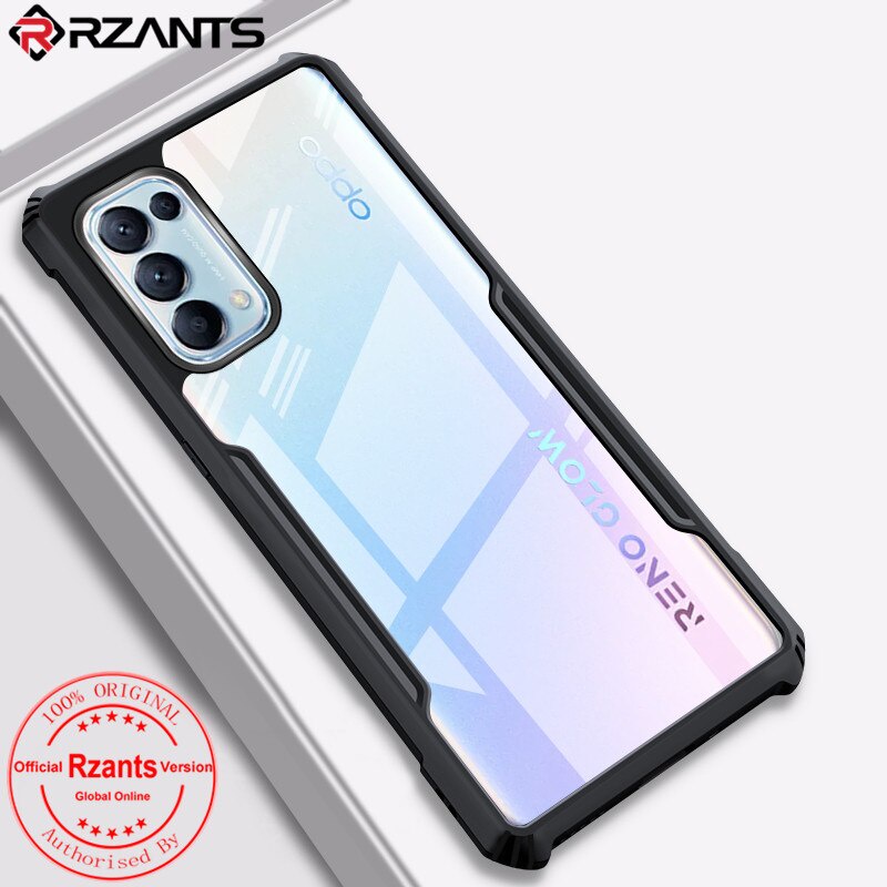 PAKET 2 IN 1 Case Oppo Reno 4 Armor Fusion Transparent Prmium Casing Free Tempered Glass